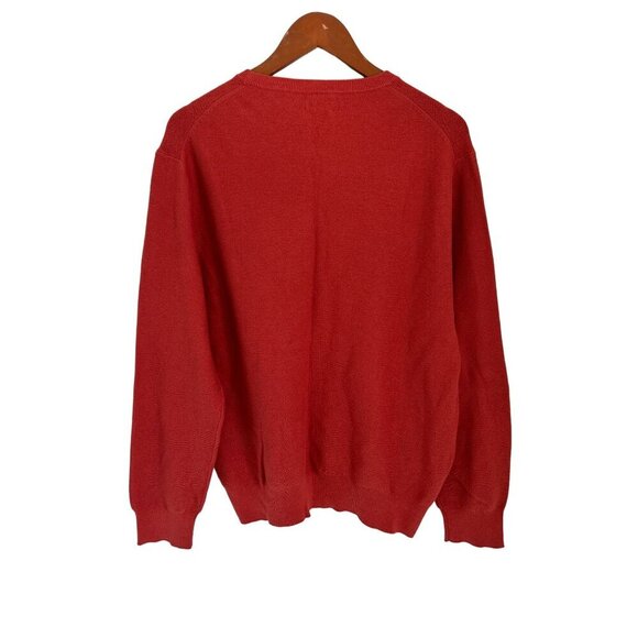 Brooks Brothers Wafted Cotton Crewneck Pullover Sweater in Brick Color Size Larg - Picture 6 of 10